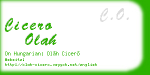 cicero olah business card