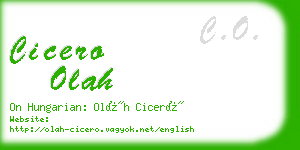 cicero olah business card